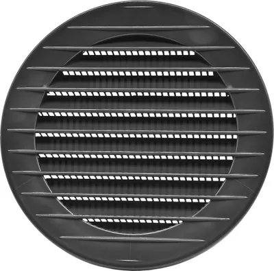 Immagine prodotto di 5 griglie di ventilazione rotonde incassate con zanzariera ø100 mm ABS antracite