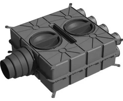 Produktbild von WOLF Luftverteiler DN 125-180,8 x DN 75, 4 Kappen