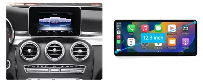 Zdjęcie produktu dla Carplay dla Mercedes-Benz klasy C W205, wyświetlacz multimedialny, ekran dotykowy 12,3 cala, wbudowany GPS, 12.3  C GLC V