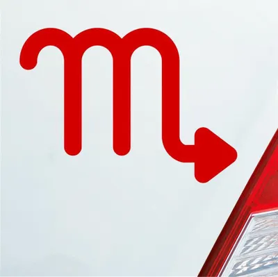 Produktbild von Auto Aufkleber Scorpio Skorpion Sternzeichen Sterne Horoskop 14x10 cm Rot Sticker Heckscheibenaufkleber