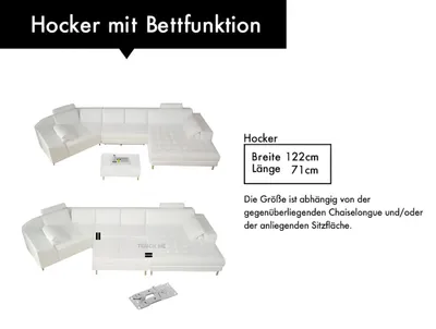 Produktbild von Moderne Sofa Ecksofa U Form Ledersofa Eckcouch Polster Designer Sofa Couch Neu