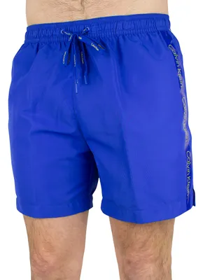 Produktbild von Calvin Klein Herren Medium Tunnelzug Logo Swimshorts, Blau Small