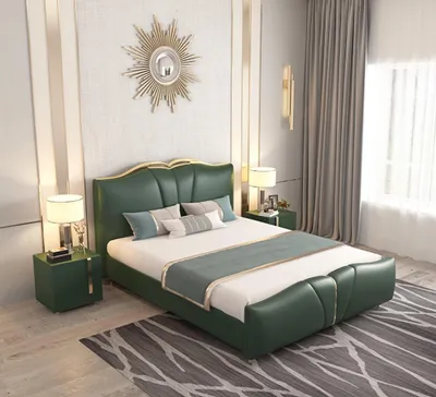 Immagine prodotto di Letto Tappezzeria Design Letti matrimoniali hotel verde Hotel Chesterfield