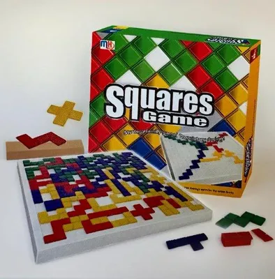 Produktbild von Squares Game – Strategisches Denkspiel für 2-4 Spieler, ideal für Familien und Freunde, fördert räumliches Denken und Strategie.