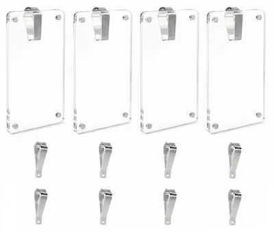 Produktbild von Auto Bilderhalter 4er Set, magnetischer Fotohalter für Sonnenblende, Acryl Bilderrahmen mit Foto Clip
