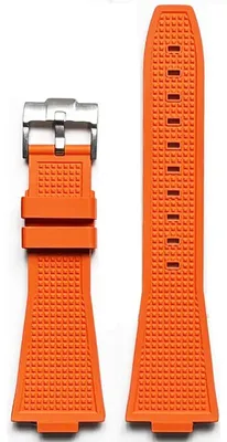 Obrázok produktu pre Remienok na hodinky, fluoro-gumový, s rýchloupínacím mechanizmom, oranžovej farby, 12 mm