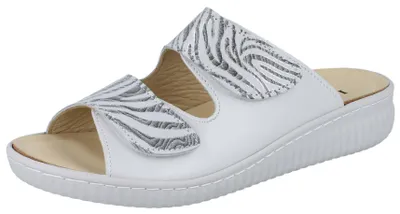 Obrázok produktu pre LONGO dámske mules pearl white grey smooth leather : 37 Veľkosť topánok: 37