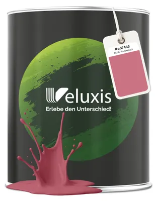 Produktbild von Wandfarbe Rosa Rot Altrosa Matt Innenfarbe – Deckkraft Klasse 1, VOC-frei, Ohne Grundierung, Tropfarm – Wohnzimmer & Schlafzimmer – 2,5L – Veluxis (Dusty Rosewood)