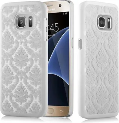 Obrázek produktu pro Cadorabo Case for Samsung Galaxy S7 Protective Cover in White Hard Case Ochranný kryt Flowers Case Kryt mobilního telefonu