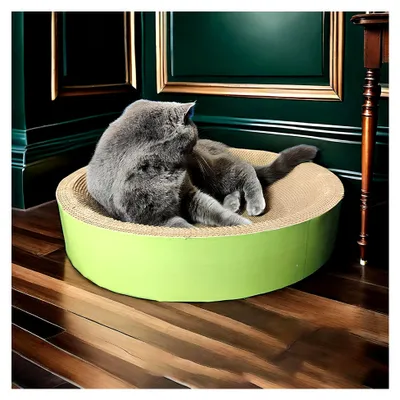 Produktbild von Kratzbrett für Katzen - Rundes Kratzboard zum Schutz der Möbel und zur Pflege der Krallen