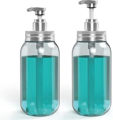 Obrázek produktu pro Sada plastových dávkovačů mýdla, 750 ml, modrá, do sprchy a koupelny