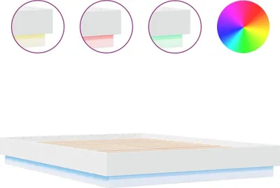 Obrázok produktu pre Rám postele s LED svetlami biely 160x200 cm