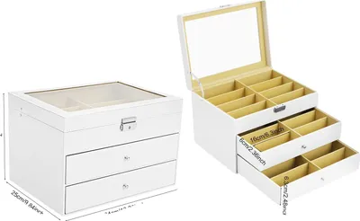 Immagine prodotto di Espositore per occhiali, 24 scomparti, design resistente, BIANCO