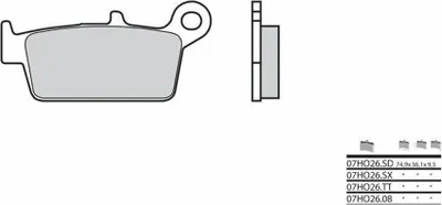 Zdjęcie produktu dla Spiekane metalowe klocki hamulcowe BREMBO Off-Road - 07HO26SX