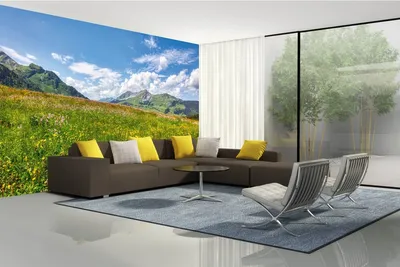 Produktbild von Vlies Fototapete FRÜHLINGSBLÜHENDE WIESE 375 x 250 cm (inkl. Kleister) - Vlies Tapete, Wandtapete, Wandbilder - Tapete für Wohnzimmer Schlafzimmer, Büro, Küche - Montagefertig