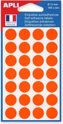 Produktbild von APLI Markierungspunkte Durchmesser: 15 mm orange 168 Stück