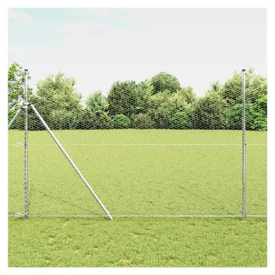 Produktbild von Zaunpfosten Silber 50 x 1,5 m (25 mm Maschenweite) Stahl Gartenzaun für Hundezaun, Weidezaun, Gartenzaun und Hühnerzaun