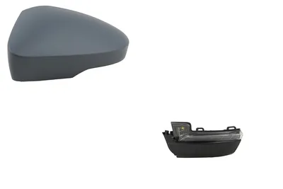 Produktbild von Spiegelkappe + Spiegelblinker kompatibel zu Skoda Octavia 5E 11/12- Links Fahre. 5E0857537A 5E0857537AGRU 2GA857537GRU 3T0857603A 5E0949101 Johns