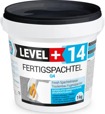 Immagine prodotto di Intonaco polimerico pronto per l'uso, bianco 1 kg lisciatura di pareti e soffitti G/K Livello+14