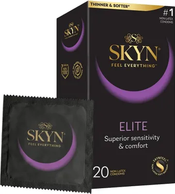 Zdjęcie produktu dla SKYN Elite Poliizoprenowe Prezerwatywy Cienkie i Wilgotne 20 szt.