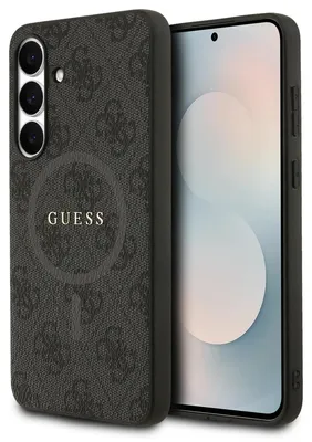 Obrázok produktu pre Guess 4G Ring Classic Logo MagSafe puzdro pre Samsung Galaxy S25 FE, čierna farba (GUHMS25FEG4GFRK)