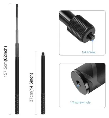 Immagine prodotto di Prolunga per selfie stick compatibile con fotocamere Insta360 X3 / X2 / One RS (157 cm)