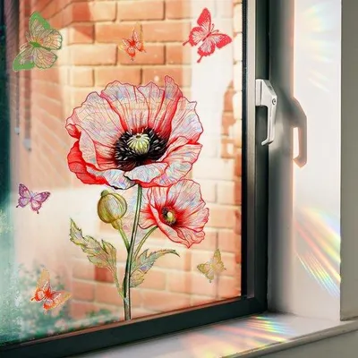 Immagine prodotto di Adesivi Klaprosen autoadesivi rossi 44x39 cm per finestre