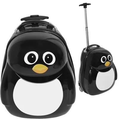 Obrázek produktu pro dětský cestovní kufr kabinový kufr pro děti pingvin 25 l lehký skořepinový