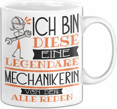 Produktbild von Mechanikerin Tasse Geschenk Ich Bin Diese Eine Legendäre Mechanikerin Von Der Alle Reden Geschenkidee Geburtstag Weihnachten (Weiß)