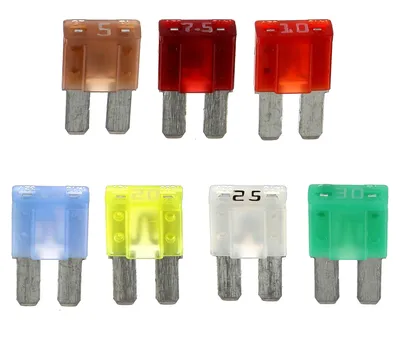 Sicherungssortiment, 7 Flachsicherungen, 32 V, 5–30 A