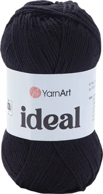 Produktbild von Yarn Art Ideal 221 Black Strickgarn