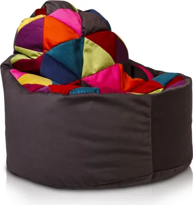 Obrázok produktu pre Ecopuf, Yoko, sedací vak Pouf, vak Poufsessel Pufsack deti, dospelí, 70x75cm, hnedý A84