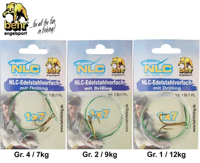 Produktbild von Behr Stahlvorfach mit Drilling, Größe/Tragkraft:Gr. 4/ 7kg