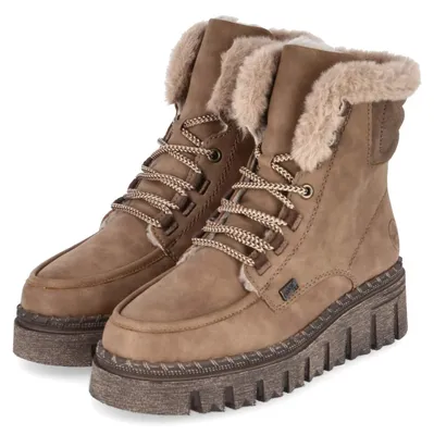 Imagen del producto de Botas de invierno para mujer Rieker, color marrón, material sintético, talla 40