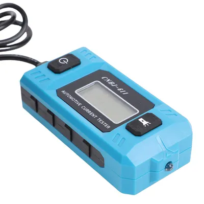 Zdjęcie produktu dla Przenośny tester bezpieczników samochodowych, urządzenie do diagnostyki prądu w bezpiecznikach samochodowych z podświetlanym wyświetlaczem LCD i oświetleniem LED