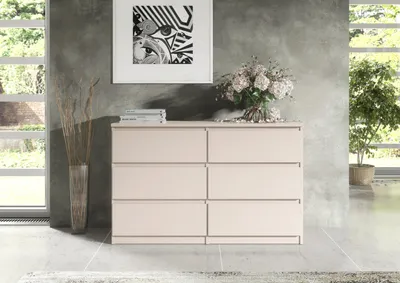 Produktbild von Große Kommode 140 cm mit 6 Schubladen und viel Stauraum