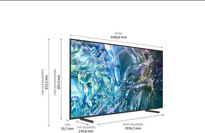 Produktbild von Samsung 65" QLED 4K Q60D Tizen OS™ Smart TV (2024), 165,1 cm (65"), 3840 x 2160 Pixel, QLED, Smart-TV, WLAN, Titan