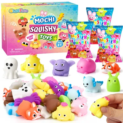 Zdjęcie produktu dla Zestaw 32 kawaii mochi squishy – zabawki dla dzieci