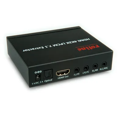 Zdjęcie produktu dla ROLINE 14.01.3442, Czarny, 3840 x 2160 px, 7.1 kan., HDMI, HDMI, HDMI