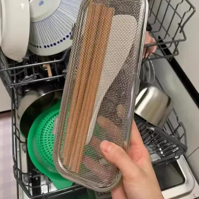 Immagine prodotto di Contenitore multifunzionale in acciaio inossidabile per lavastoviglie, ideale per posate e per la conservazione di vari utensili da cucina