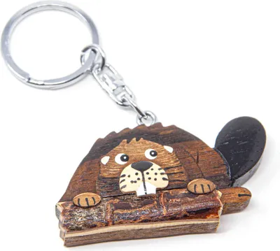 Produktbild von Schlüsselanhänger aus Holz - Biber