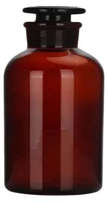 Produktbild von Bernsteinfarbene Reagenzflasche mit Verschluss, 2500 ml