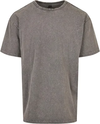 Produktbild von Build Your Brand BY189 | Herren T-Shirt Acid Washed Heavy Oversize Tee - Farbe: Asphalt - Größe: XS