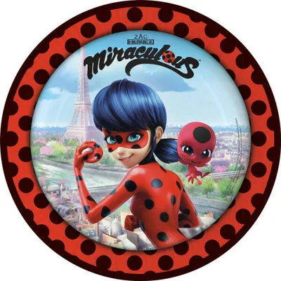 Produktbild von 8 Miraculous Ladybug Teller 23cm