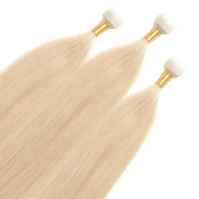 Image de hair2heart Premium Mini Tape Extensions Human Hair - 12 bandes 60 cm blond clair