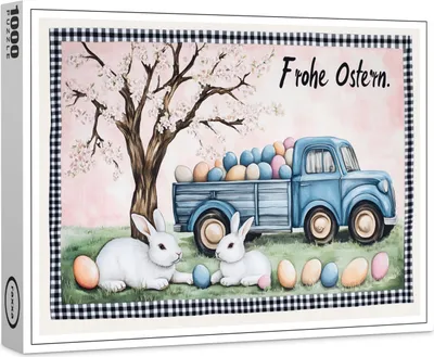 Produktbild von raxxa Premium-Puzzle "Frohe Ostern", 1000 Teile