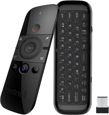 Productafbeelding van Air Mouse Toetsenbord - Afstandsbediening - Smart TV Bediening - 6-assige Sensoren - 10m Bereik - Zwart