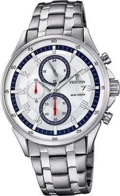 Produktbild von Festina Edelstahl Herren Uhr F6853/1 Armbanduhr silber Chronograph D2UF6853/1