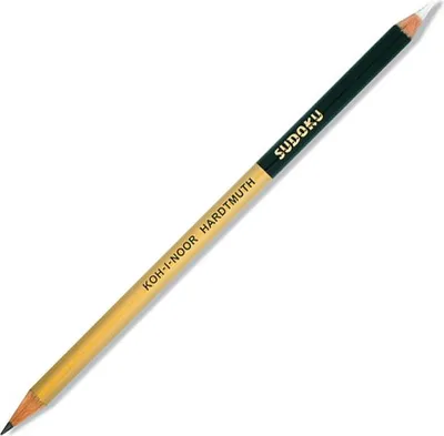 Produktbild von 2B Bleistift und Radiergummi im 2-in-1 Sudoku-Bleistift Koh-i-noor