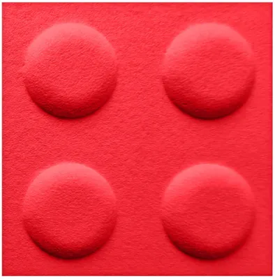 Produktbild von FOLTE 3D Wandpaneele 30x30 cm Filz - Blöcke, Kinderzimmer, rot Farbe